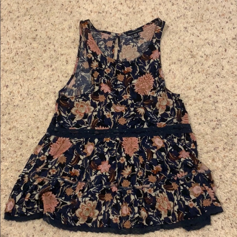 floral american eagle blouse
